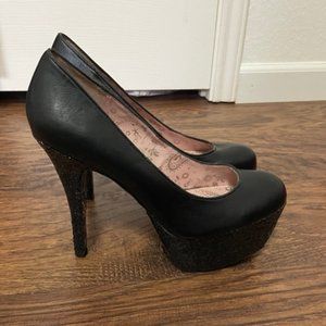 Betseyville Glitter Gracie Heels - NEW Sz 8.5